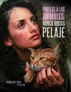 Penélope y Peta campaña Anti-pieles